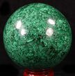 Large Polished Malachite Sphere - Congo #39410-2